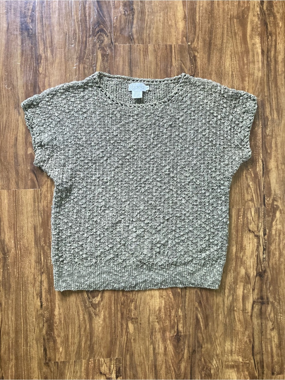 Rafaella Olive Textured Short-Sleeve Knit Top
